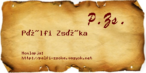 Pálfi Zsóka névjegykártya